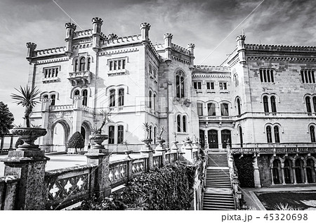 Miramare castle near Trieste, Italy, colorless 45320698