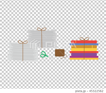 插圖材料 - 廢棄的文件和書籍 45322562