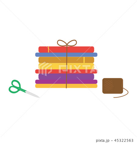 イラスト素材 纏めた本のイラスト素材