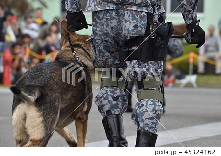 自衛官と警備犬 45324162