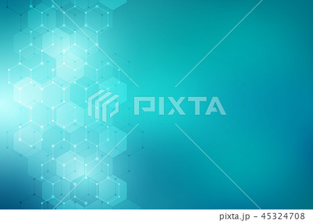 Geometric abstract background with hexagons elements. Medical background texture for modern design Geometric abstract background with hexagons elements. Medical background texture for modern design 45324708