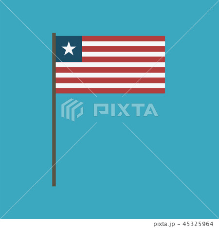 Liberia flag icon in flat design Liberia flag icon in flat design 45325964
