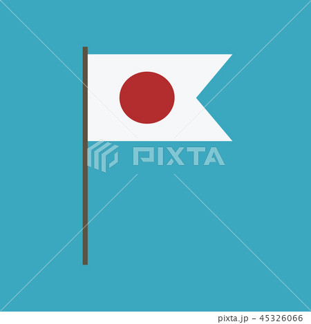 Japan flag icon in flat design 45326066
