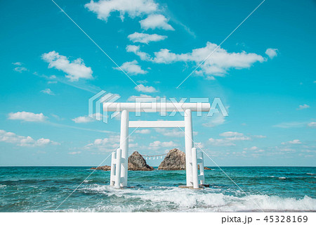 福岡県　桜井二見ケ浦の夫婦岩 45328169