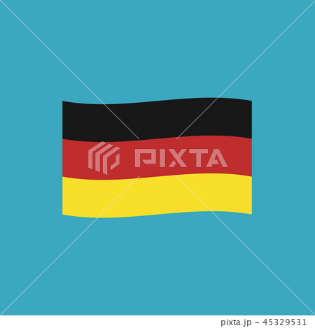 Germany flag icon in flat designのイラスト素材 [45329531] - PIXTA