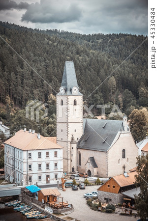 Nice church in small historical town 45330484