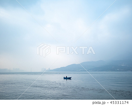 river in mist 45331174