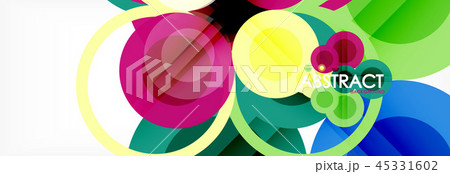 Abstract colorful geometric composition - multicolored circle background 45331602