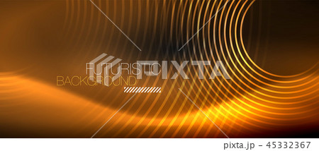 Dark abstract background with glowing neon circles Dark abstract background with glowing neon circles 45332367