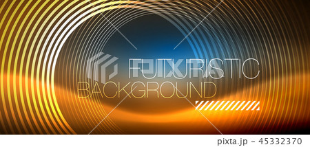 Neon glowing circles background 45332370