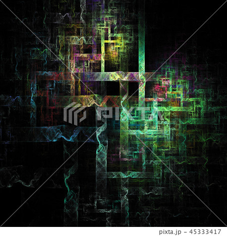 3D illuminated abstract lines glowing curves futuristic digital art 45333417