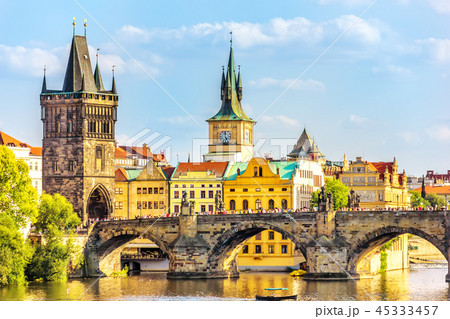 Charles Bridge, Old Town Bridge Tower and the Old Town Hall, Pra 45333457