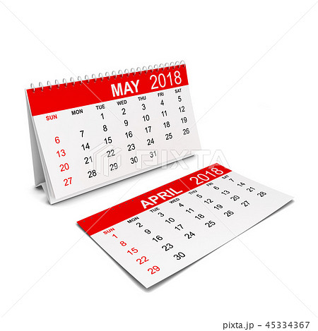 2018 year calendar. Week starts with sunday 45334367