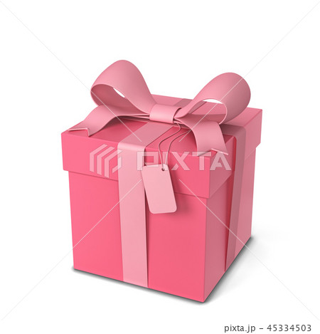 Gift box with colourful bow and ribbon Gift box with colourful bow and ribbon 45334503