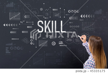 Skill with young woman Skill with young woman 45335175