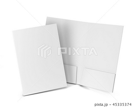 Blank paper folder mockup Blank paper folder mockup 45335374