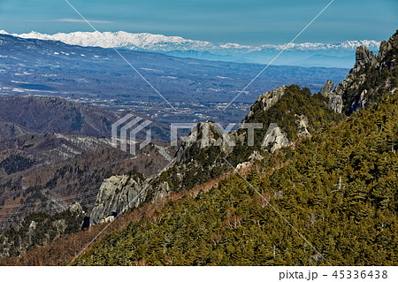 奥秩父・鷹見岩から遠望する北アルプス・白馬連峰 奥秩父・鷹見岩から遠望する北アルプス・白馬連峰 45336438