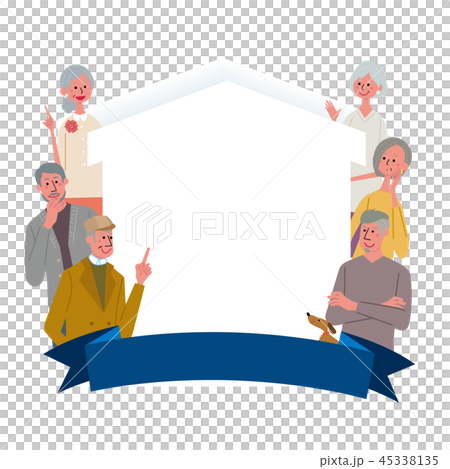 Senior house frame illustration 45338135