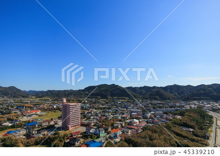 南房総市岩井海水浴場付近を空撮 南房総市岩井海水浴場付近を空撮 45339210