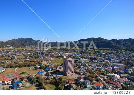 南房総市岩井海水浴場付近を空撮 南房総市岩井海水浴場付近を空撮 45339228