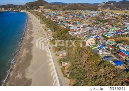 南房総市岩井海水浴場付近を空撮 45339241