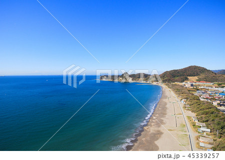 南房総市岩井海水浴場付近を空撮 45339257