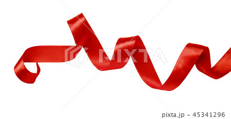 Twisted red silk ribbon Twisted red silk ribbon 45341296