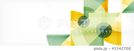 Triangles and circle geometric background 45342708