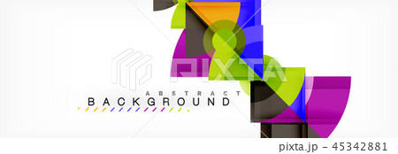 Trendy circles composition geometric background Trendy circles composition geometric background 45342881