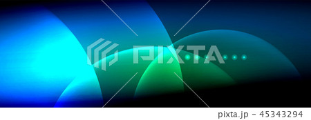 Vector blurred neon glowing circles with flowing and liquid light concept, energy magic fantastic 45343294