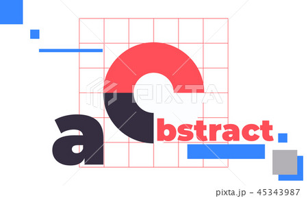 Minimal geometric web banner design vector template  45343987