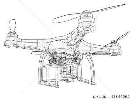 Drone concept. Vector rendering of 3d 45344066