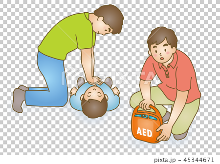 First Aid Illustration 90 Aed Stock Illustration