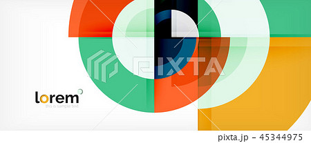 Circle abstract background, geometric modern design template 45344975