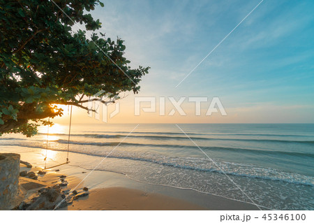 landscape of View Sand beach in the morning  45346100
