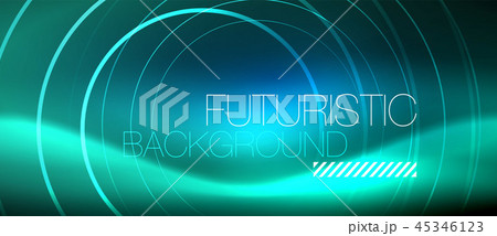 Neon glowing circles background 45346123