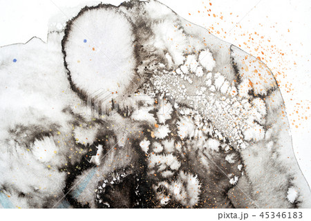 Abstract watercolor hand painted illustration. Colorful blots texture background 45346183