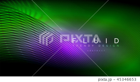 Digital flowing wave particles abstract background 45346653