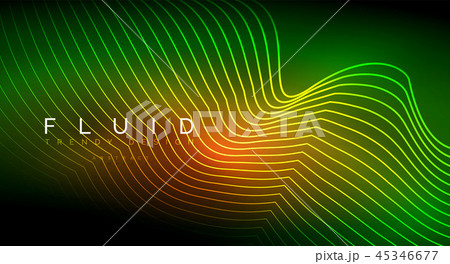 Digital flowing wave particles abstract background Digital flowing wave particles abstract background 45346677