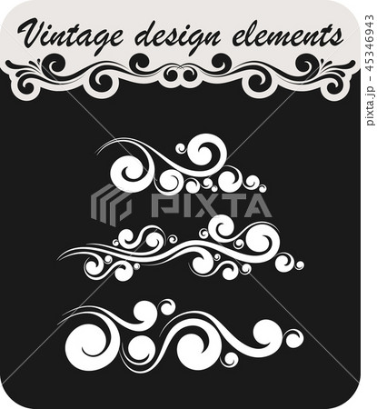 Vintage decorative design elements Vintage decorative design elements 45346943