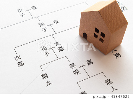 不動産 相続 家系図 財産 家族信託 空き家問題 不動産 相続 家系図 財産 家族信託 空き家問題 45347625