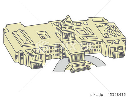 国会議事堂のイラスト素材