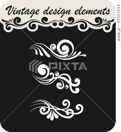 Vintage decorative design elements 45351013