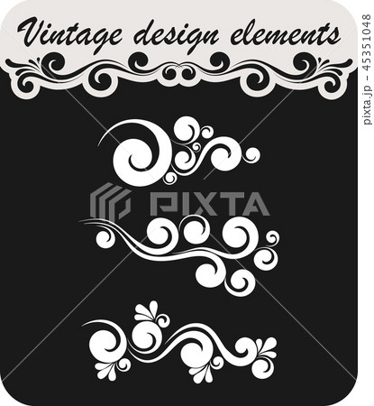 Vintage decorative design elements 45351048