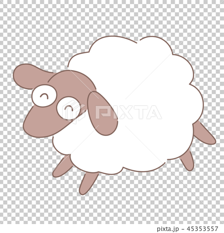 不眠 羊 ひつじのイラスト素材 45353557 Pixta