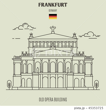 Old Opera Building In Frankfurt Germany のイラスト素材 45353725 Pixta