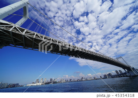 都市風景　東京レインボーブリッジ 45354318