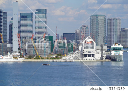 都市風景　東京湾　晴海ふ頭 45354389