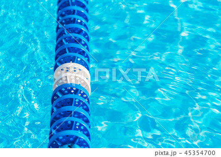 Swimming pool water with blue lane marker Swimming pool water with blue lane marker 45354700