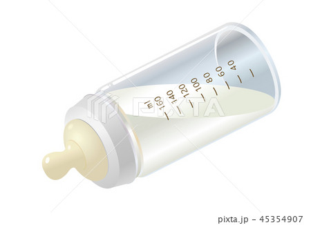 哺乳瓶_ホワイト_ミルク白 斜め 哺乳瓶_ホワイト_ミルク白 斜め 45354907